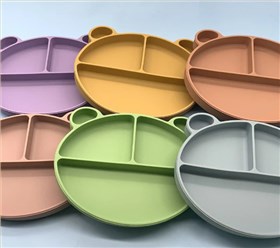 兒童硅膠餐盤防摔輔食碗